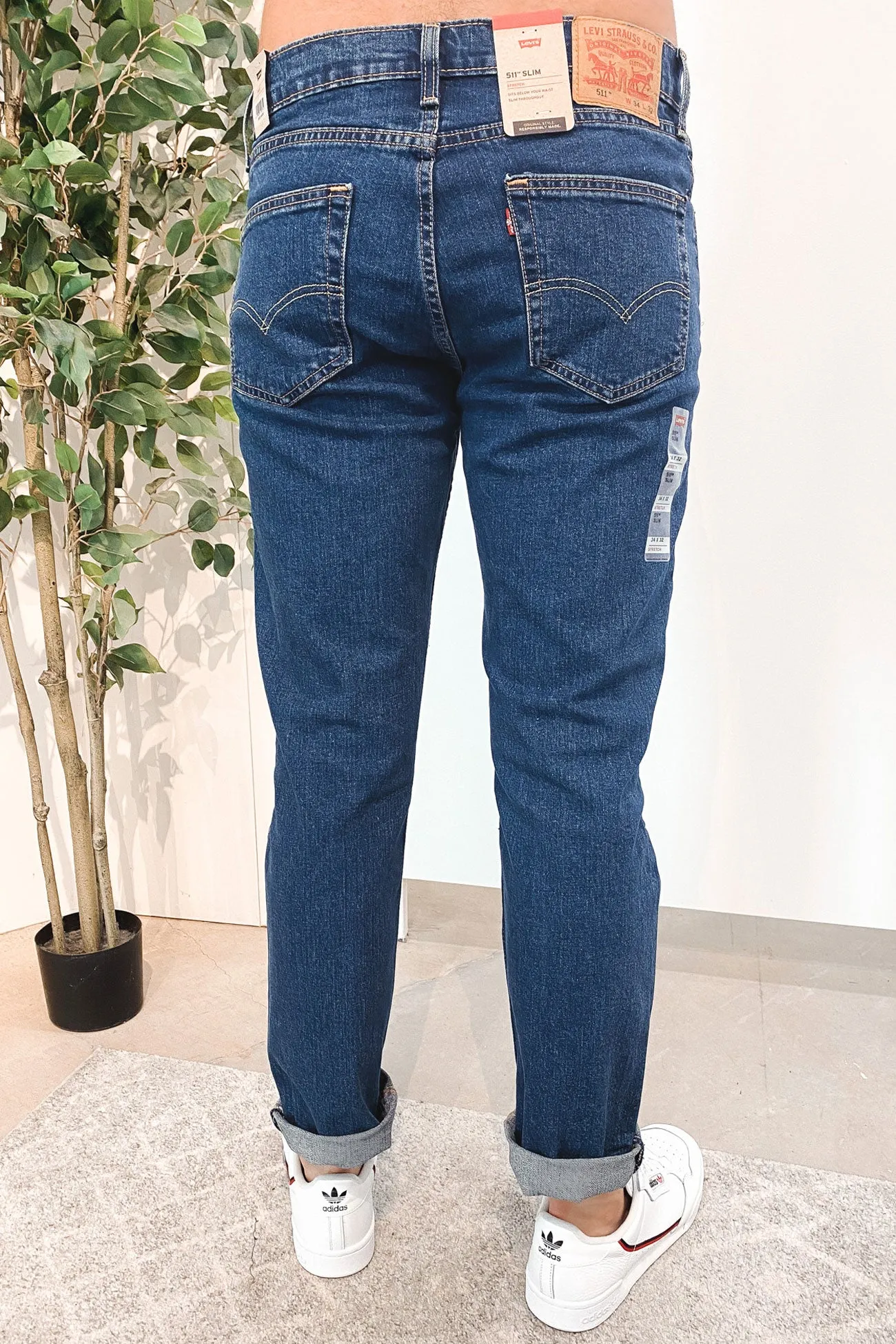 Zip Fly Closure 511 Slim Jean Dark Stonewash