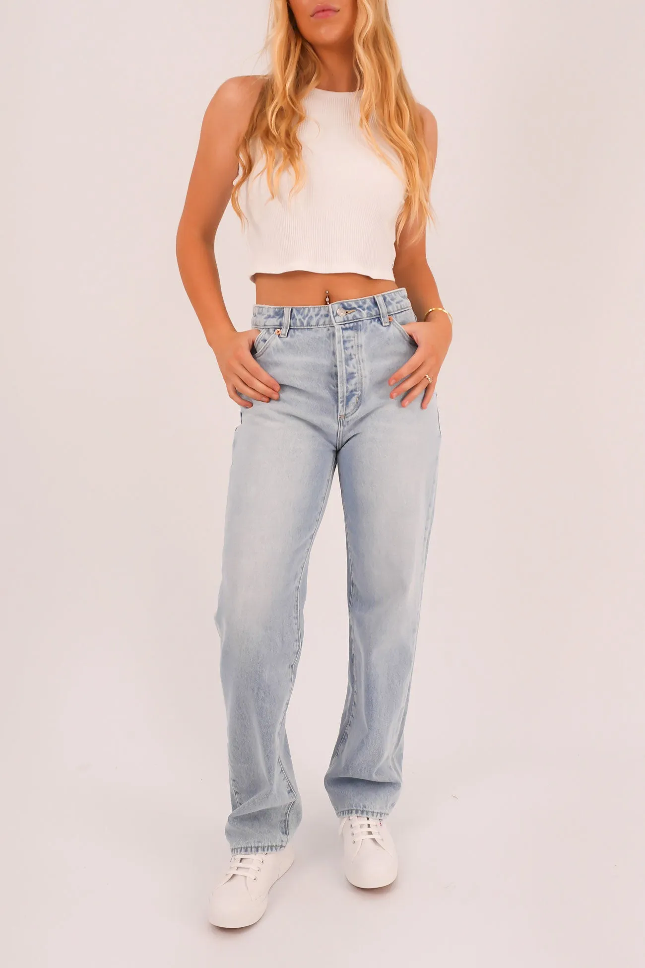 90s Relaxed Jean Long Beach Worn Spring Mood Party Look Classic