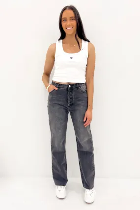 Weekend Getaway Minimalist Breathable 90s Relaxed Jean Worn Black