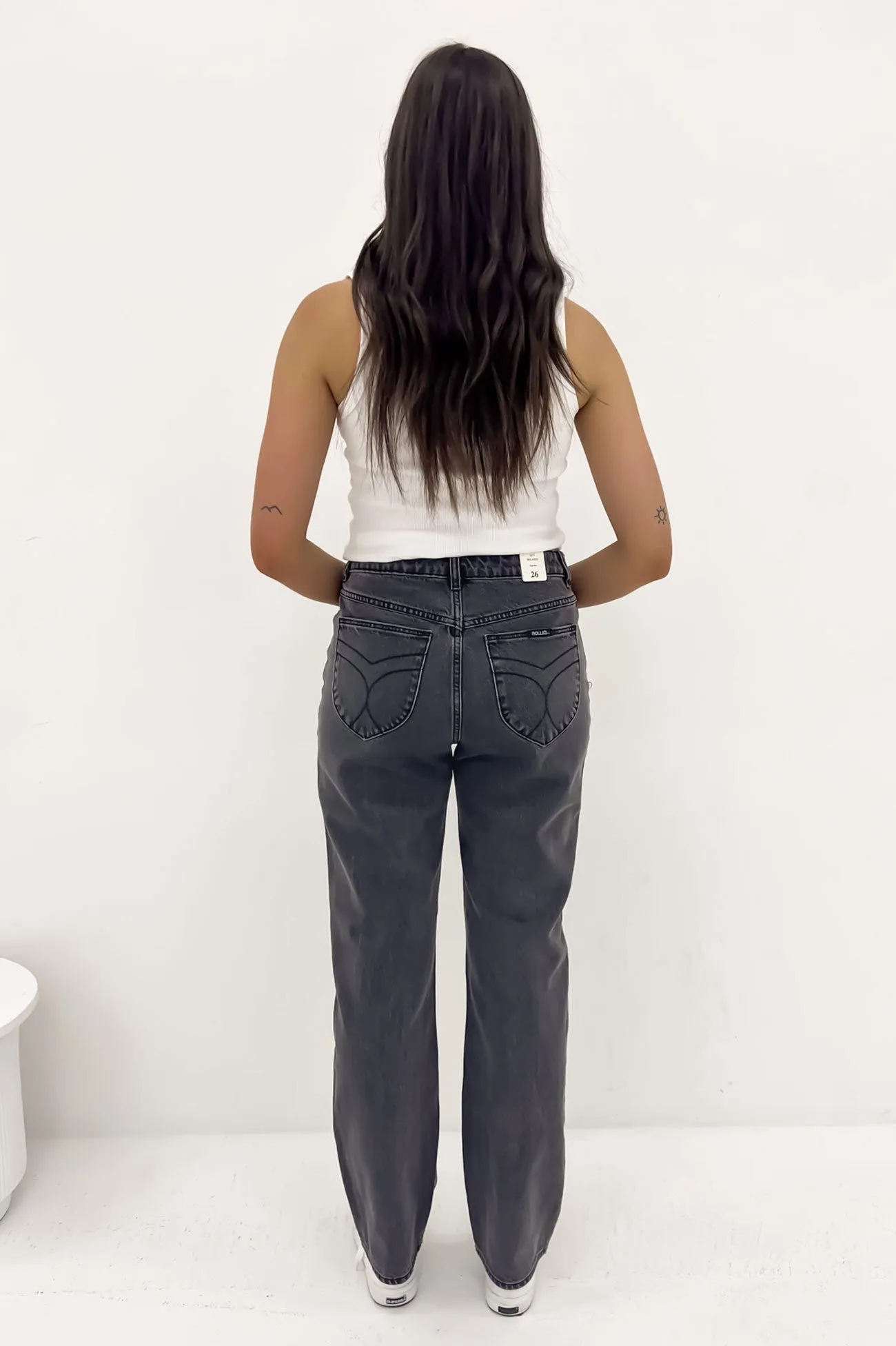 90s Relaxed Jean Worn Black Stretch Comfort