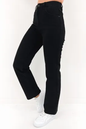 Autumn Days Parent Style A 94 High Straight Jean Black Light
