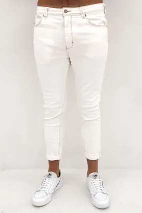 A Dropped Slim Jean Smokey White Motion Ease