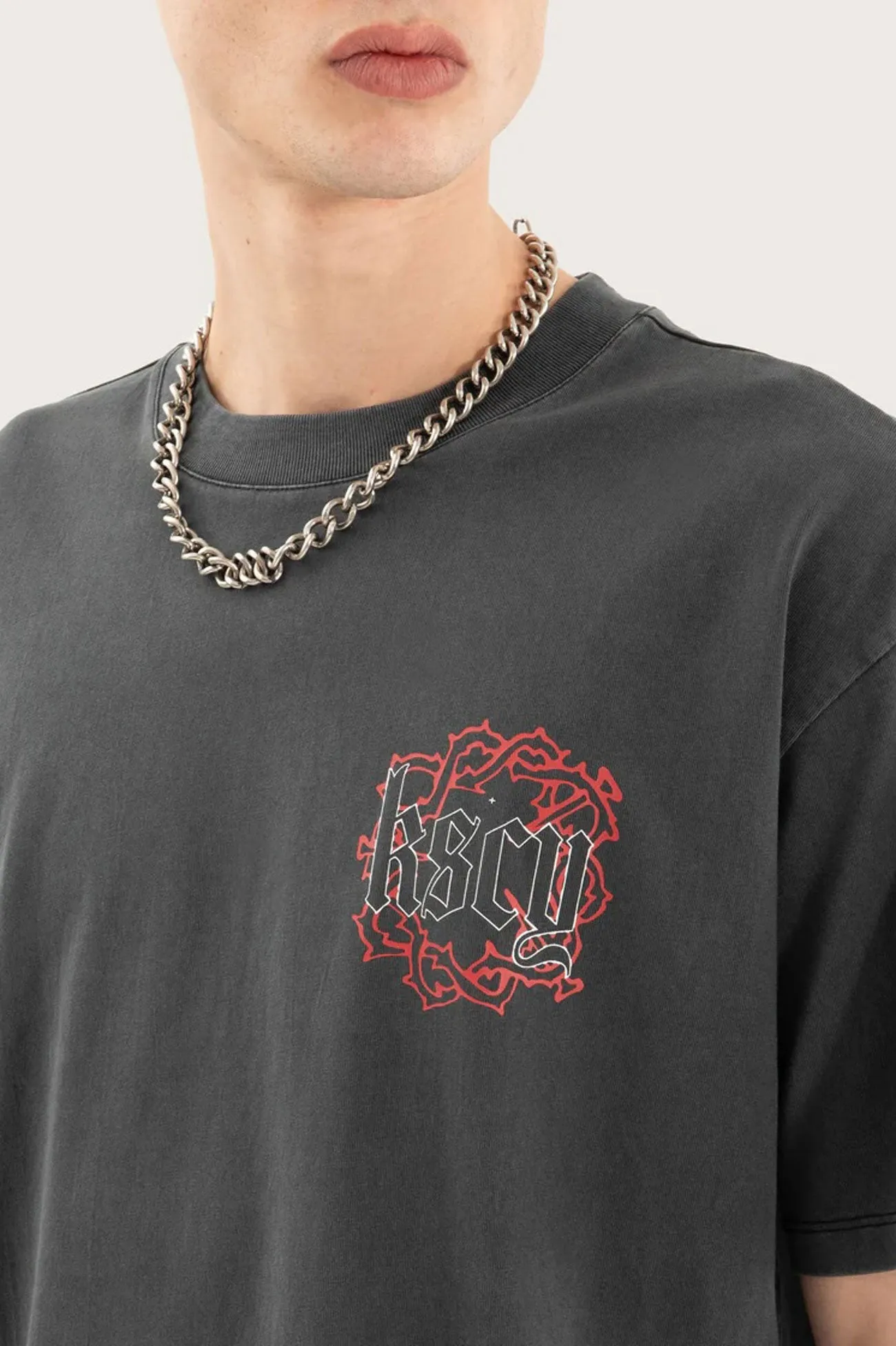 Everyday apparel Beach Outfit Taken Box Fit Tee Pigment Black