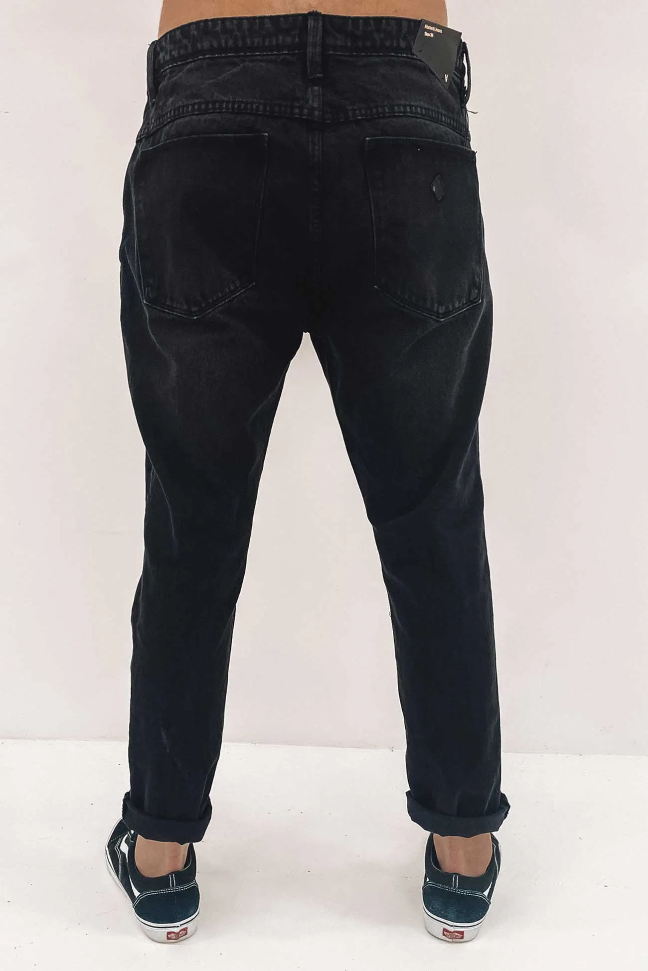 A Straight Jean Nu Wave Black Abrasion Resistant Surface