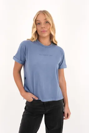 UltraSoftBrushedInterior Thermal regulation AAE Washed Tee Denim