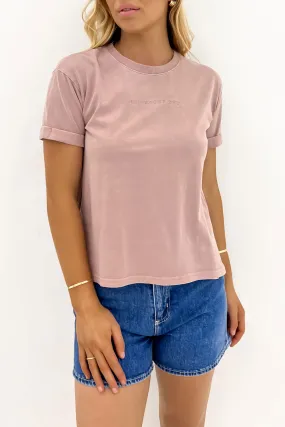 Crew neck classic Reinforced Shoulder Seams AAE Washed Tee Fawn
