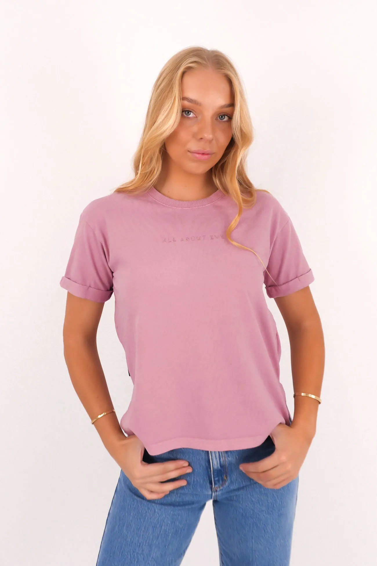 Street Casual AntiBacterialTreatment AAE Washed Tee Quartz Pink