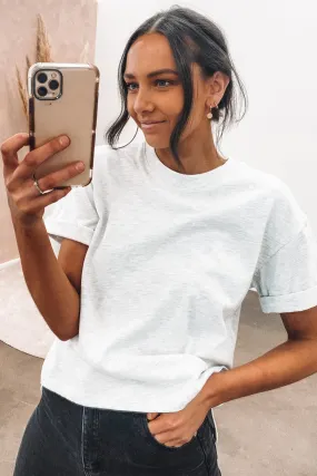 Seam Free Back AAE Washed Tee Snow Marle