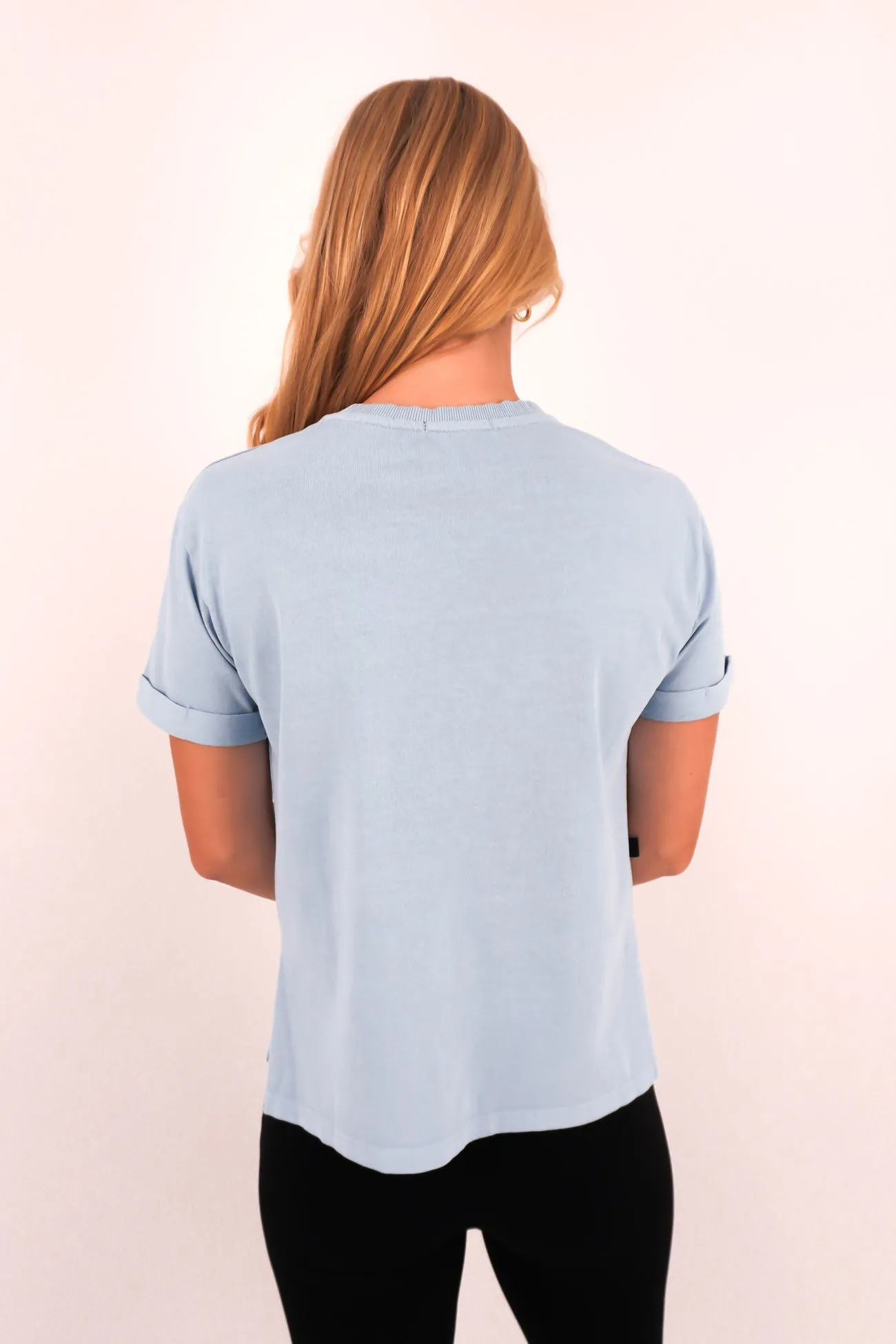 Abstract print Athletic Fit AAE Washed Tee Vintage Blue