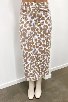 Abbie Skirt Toffee Leopard Fashion Week Ready Soft Layers