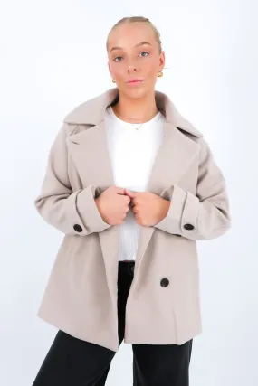 Convertible Sleeves Melinda Coat Beige