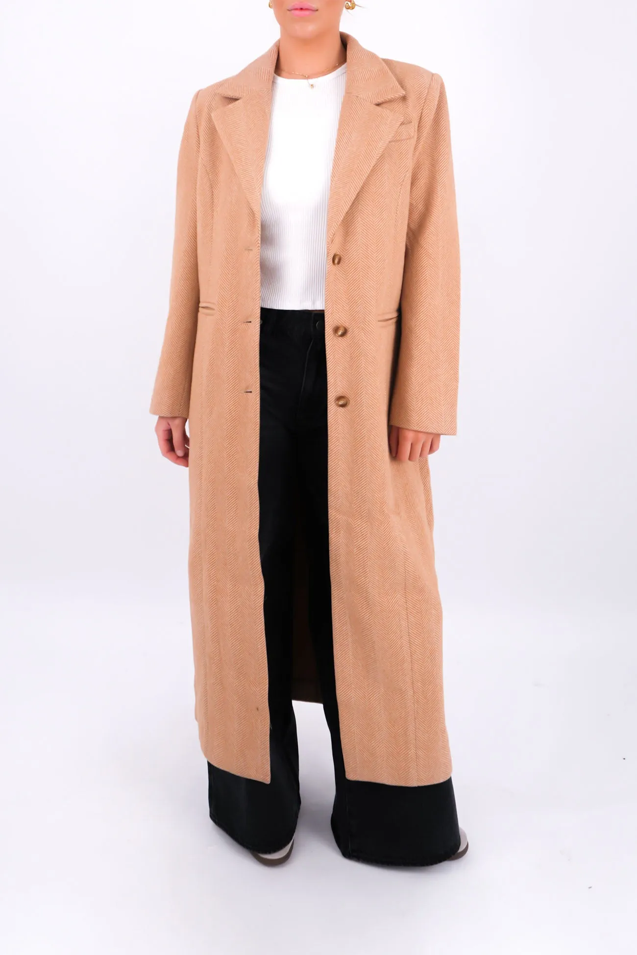 Foster Coat Tan Lightweight Fabric