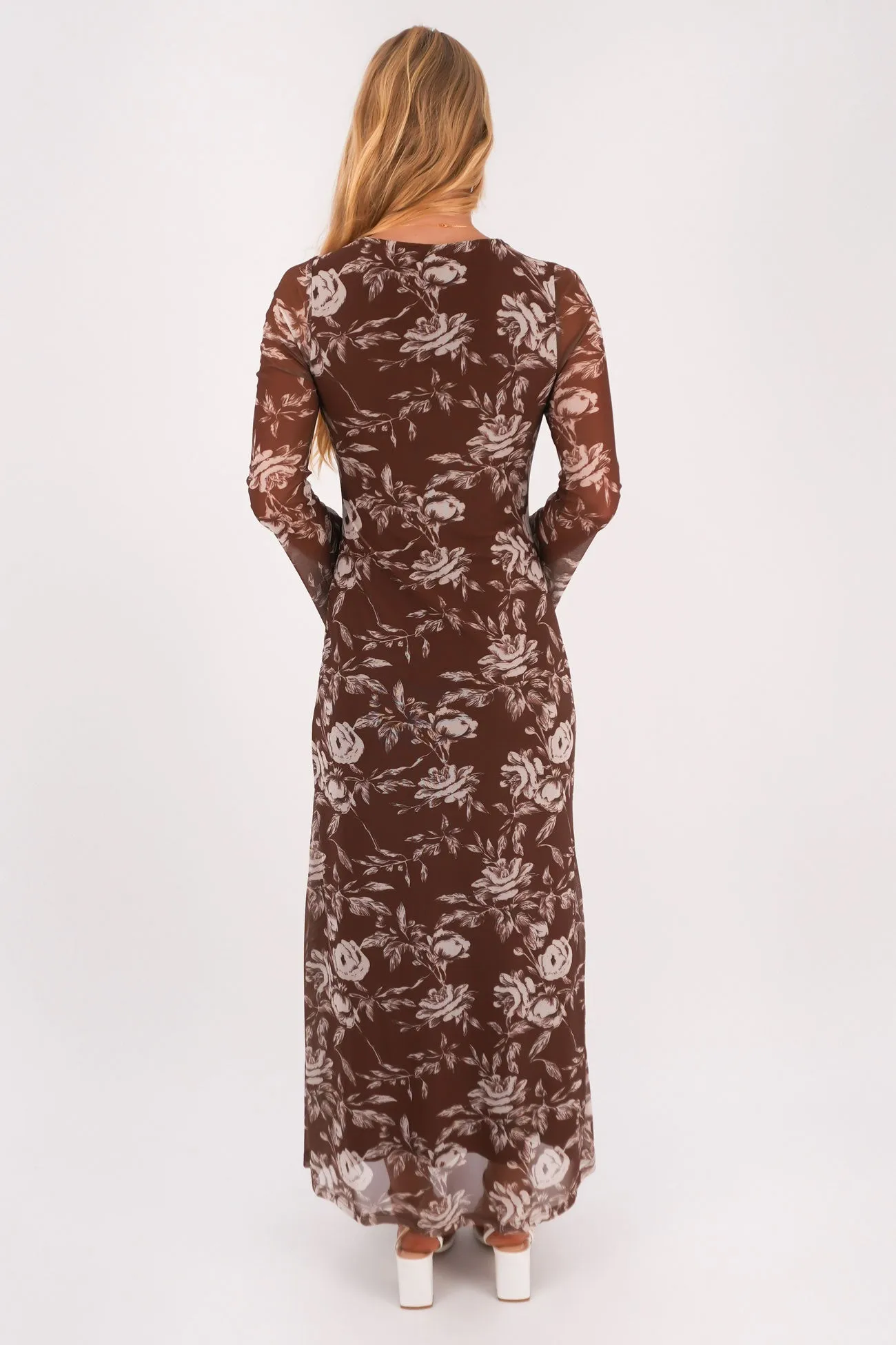Achsah Maxi Dress Brown Effortless Touch