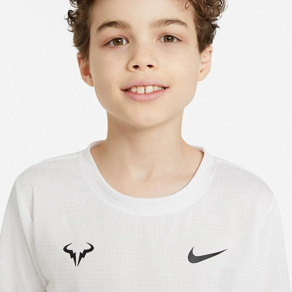Nike Boys Rafa Tee - White Fine Detailing