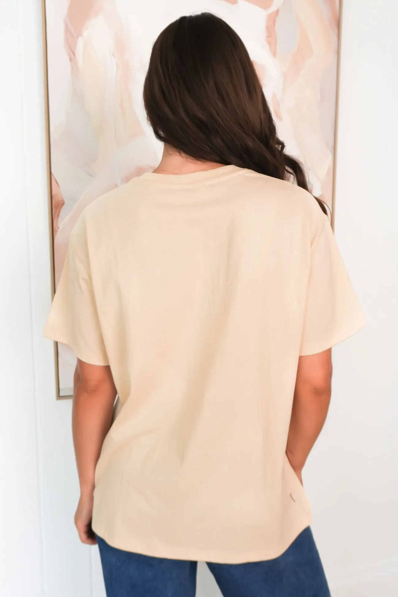 Breathable Yarn Composition SlimFit ZAH Exhale Tee Beige