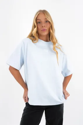 Silent Luxe Tee Blue Timeless Fashion Sporty Look