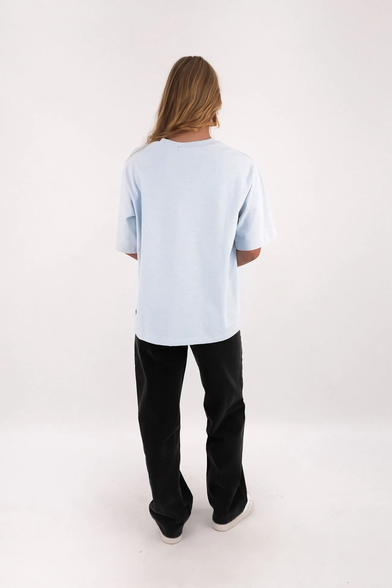 Plus size clothing Pocket Design Silent Luxe Tee Blue