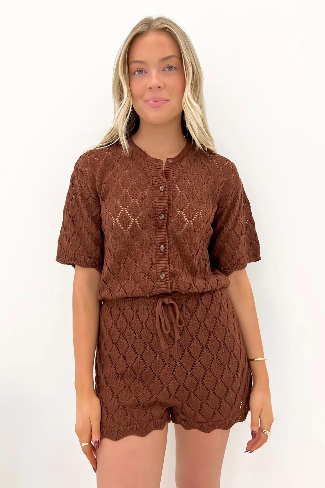 Luxury Beach Smart Chic Hunter Playsuit Brown