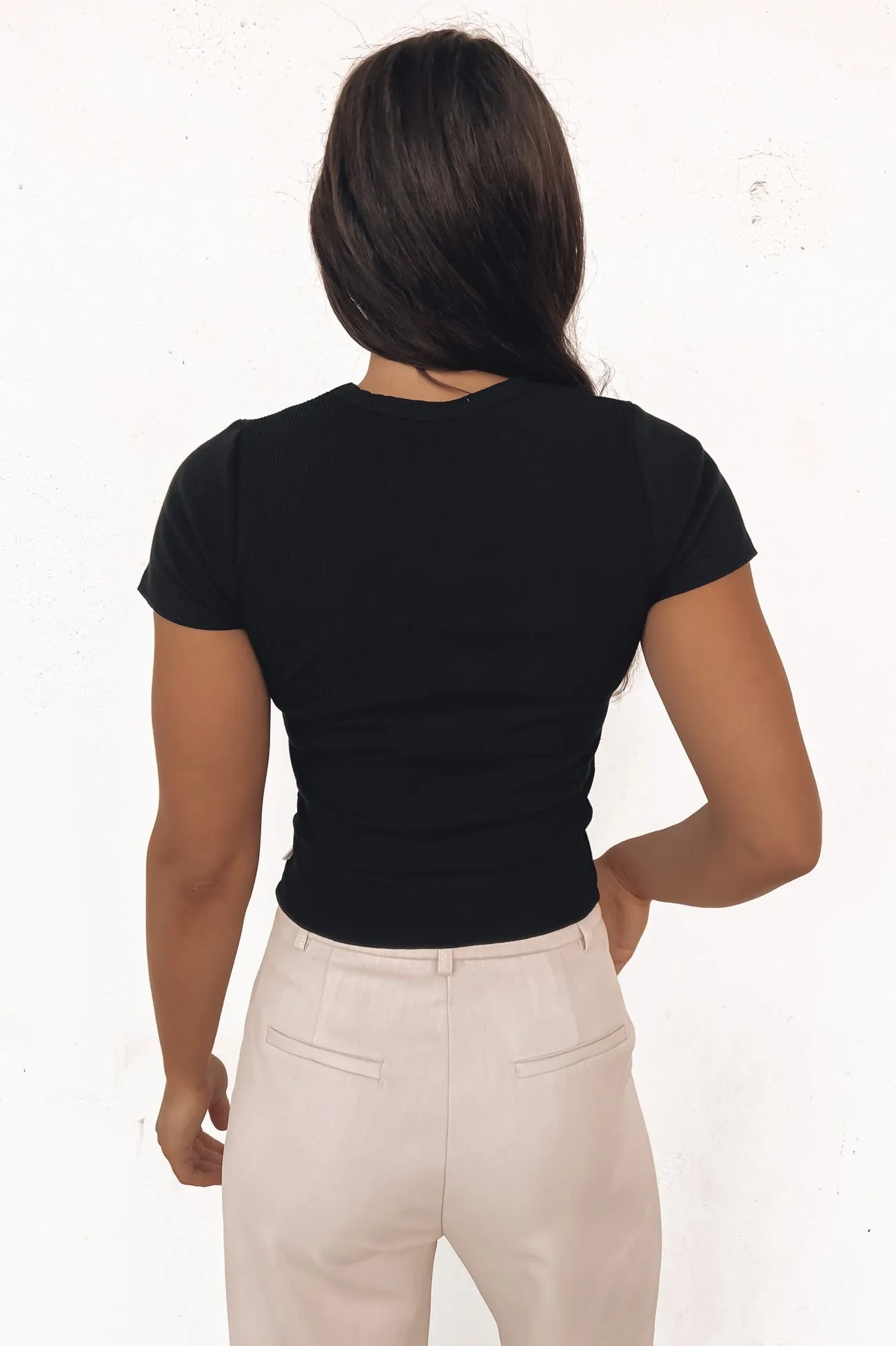 Zah Core Rib Tee Black Soft & Smooth
