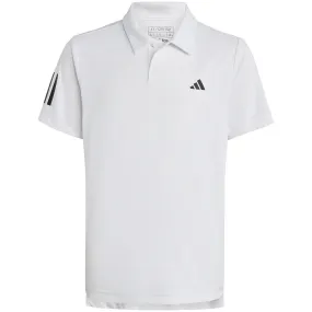 adidas Boys Club 3 Stripe Polo - White Affordable Metallic accents