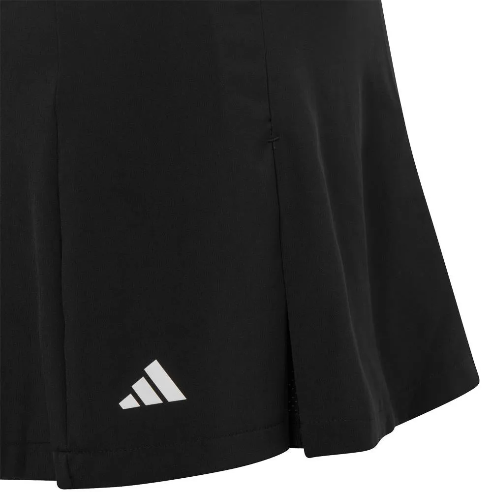 adidas Girls Club Pleated Skirt - Black Hook-And-Eye
