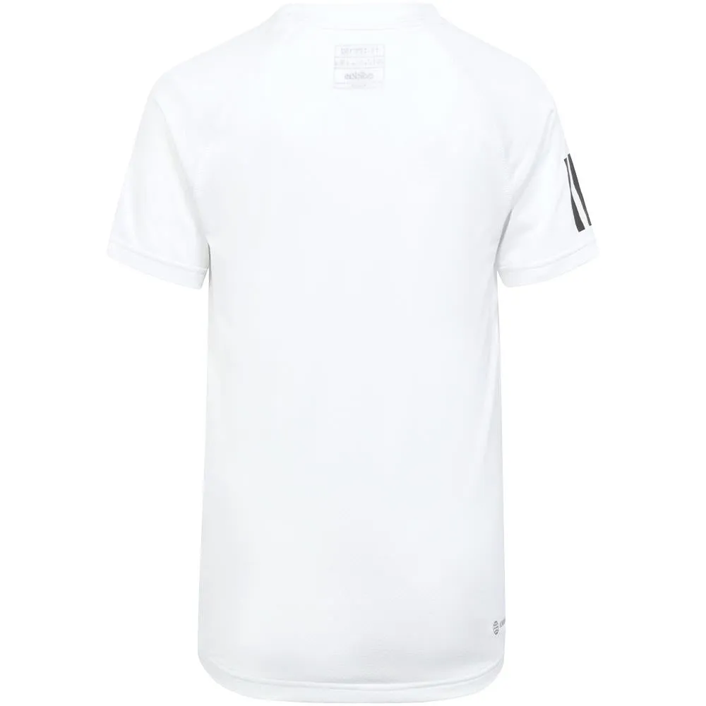 adidas Girls Club Tee - White Stretchable Fabric Ribbed cuff