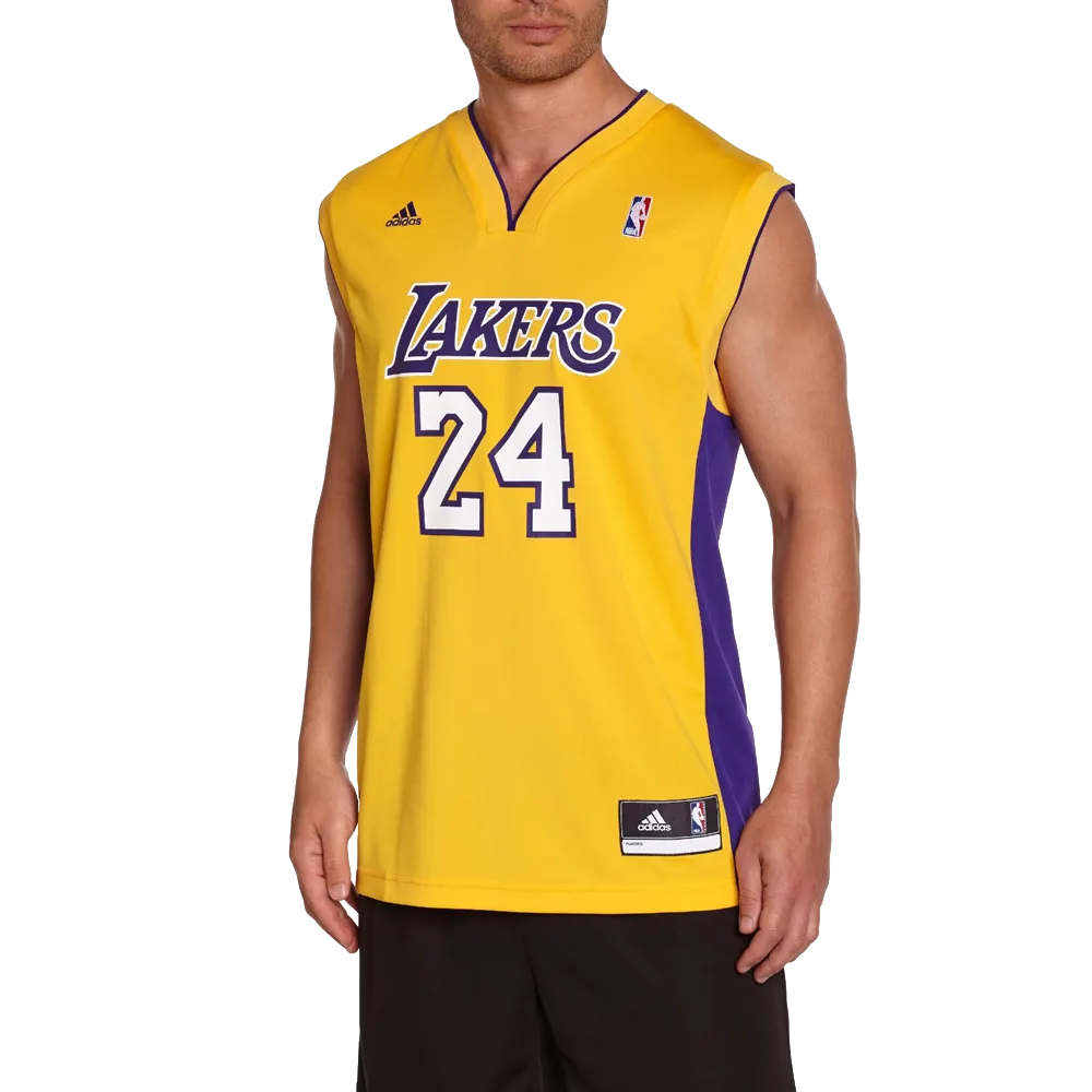 Layered Collar Structure Adidas Men's International Lakers Replica Jersey