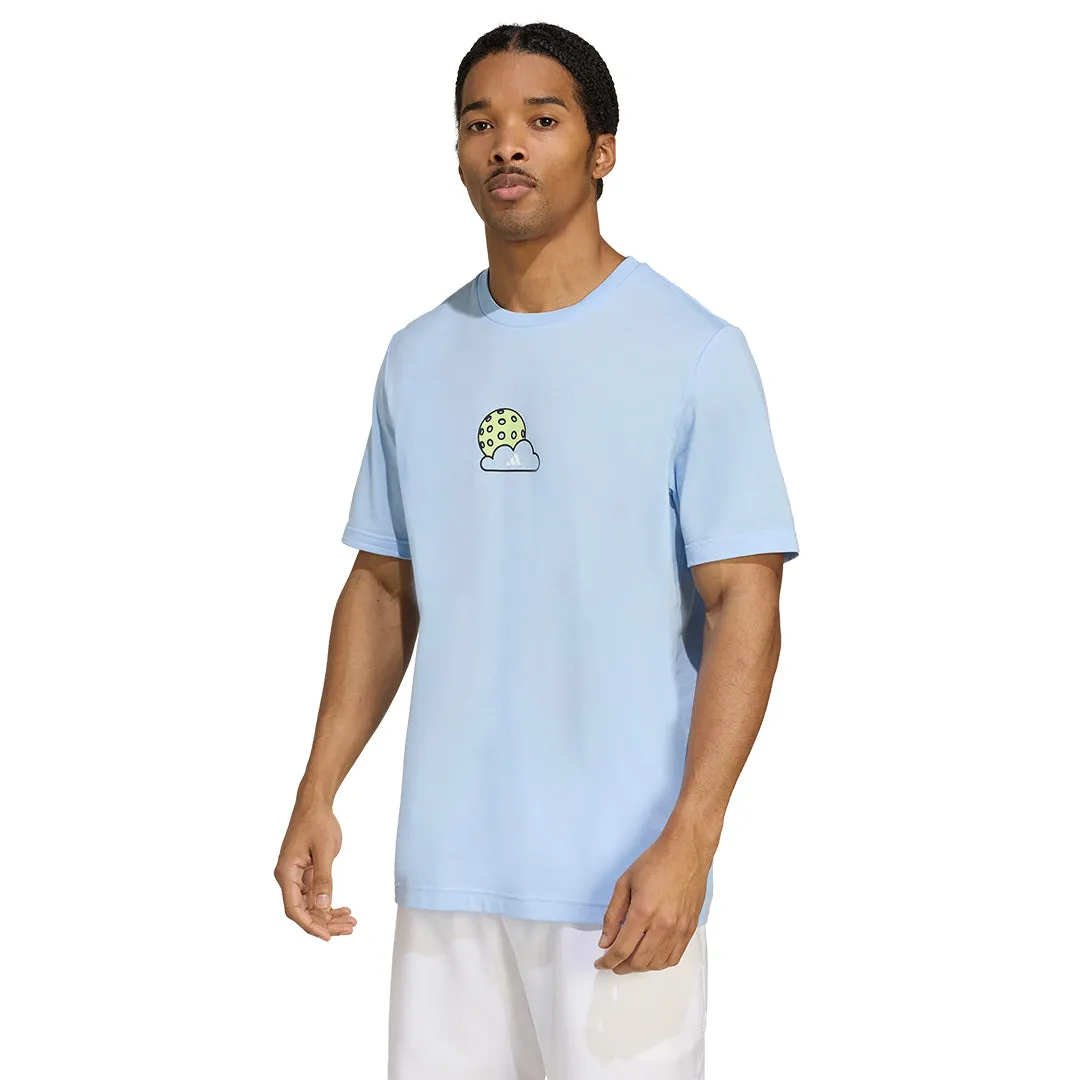 adidas Men's Pickleball Graphic Tee - Glow Blue synthetic materials Mixed Materials Stylish