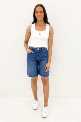 Flexible Waistline Cross Ventilation Channels Mid Farrah Short Camden Fade