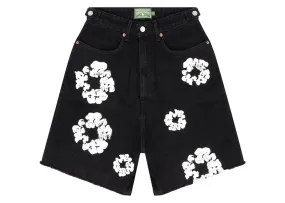 Denim Tears The Cotton Wreath Jean Short Black Pull-On Comfort Fit
