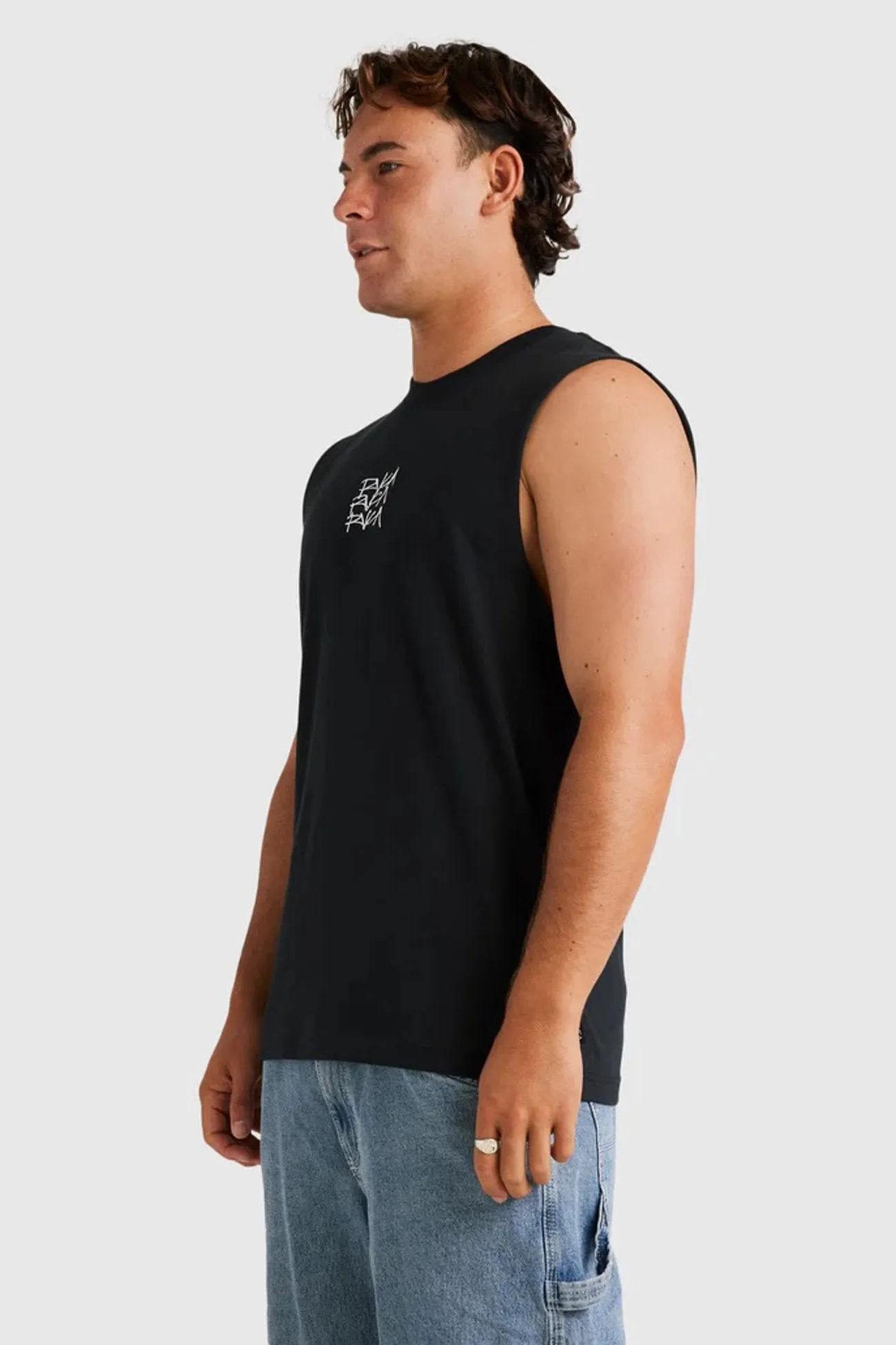 Scrawls Muscle Black Travel Light Fresh Cool