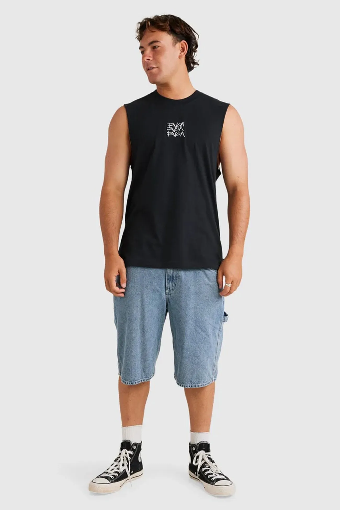 Scrawls Muscle Black Odor Resistant Fabric heavy - weight