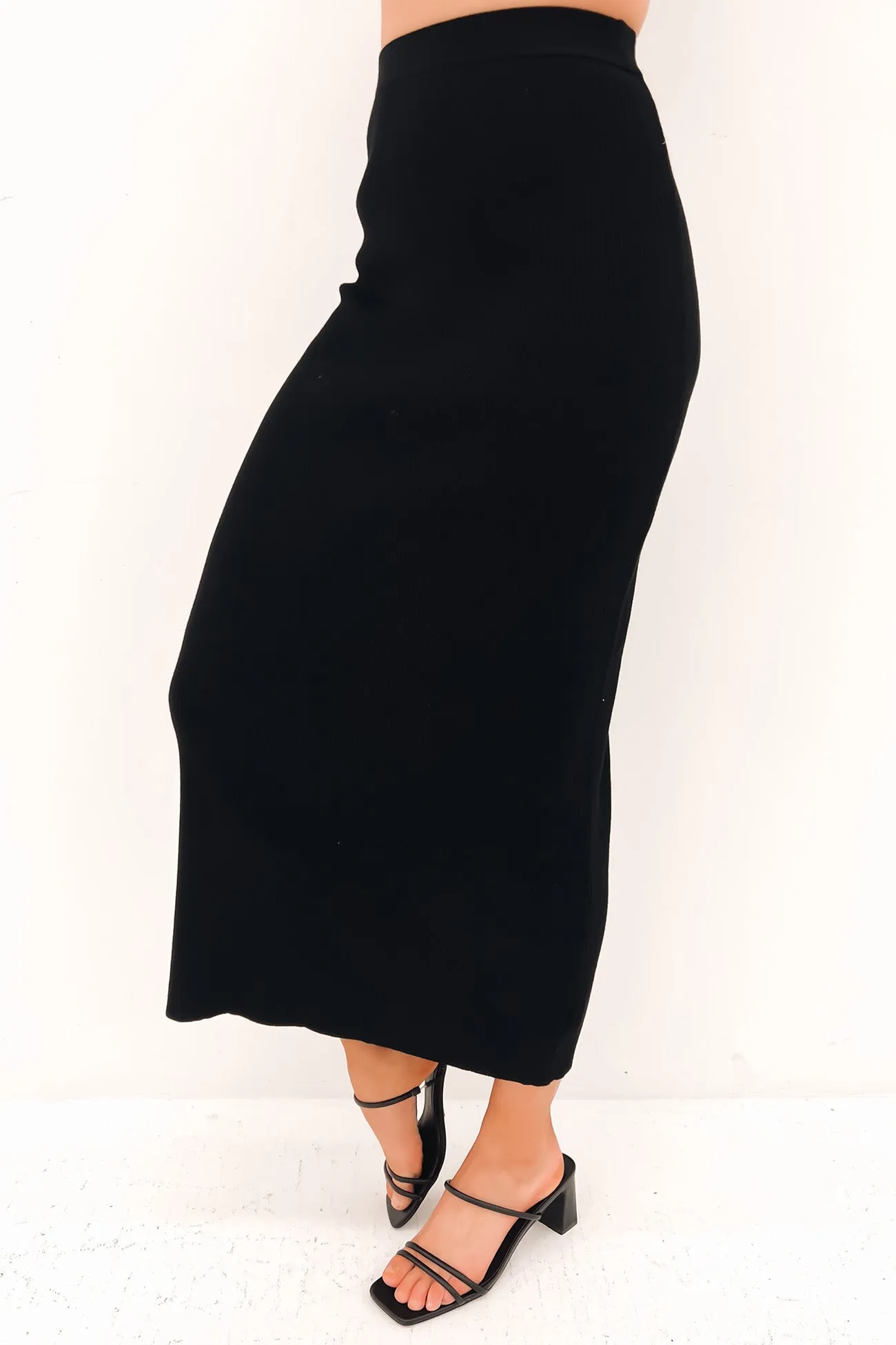 Freya Skirt Black Silicone Grip Trim Refined Sophistication