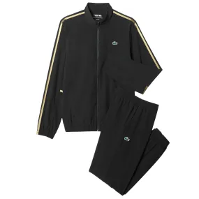 Adjustable Waist Lacoste Men's Djokovic X Tennis Track Suit - Noir Non-Stretch
