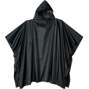 Adult Poncho - Graphite Organic Cotton Blend Adjustable drawstring