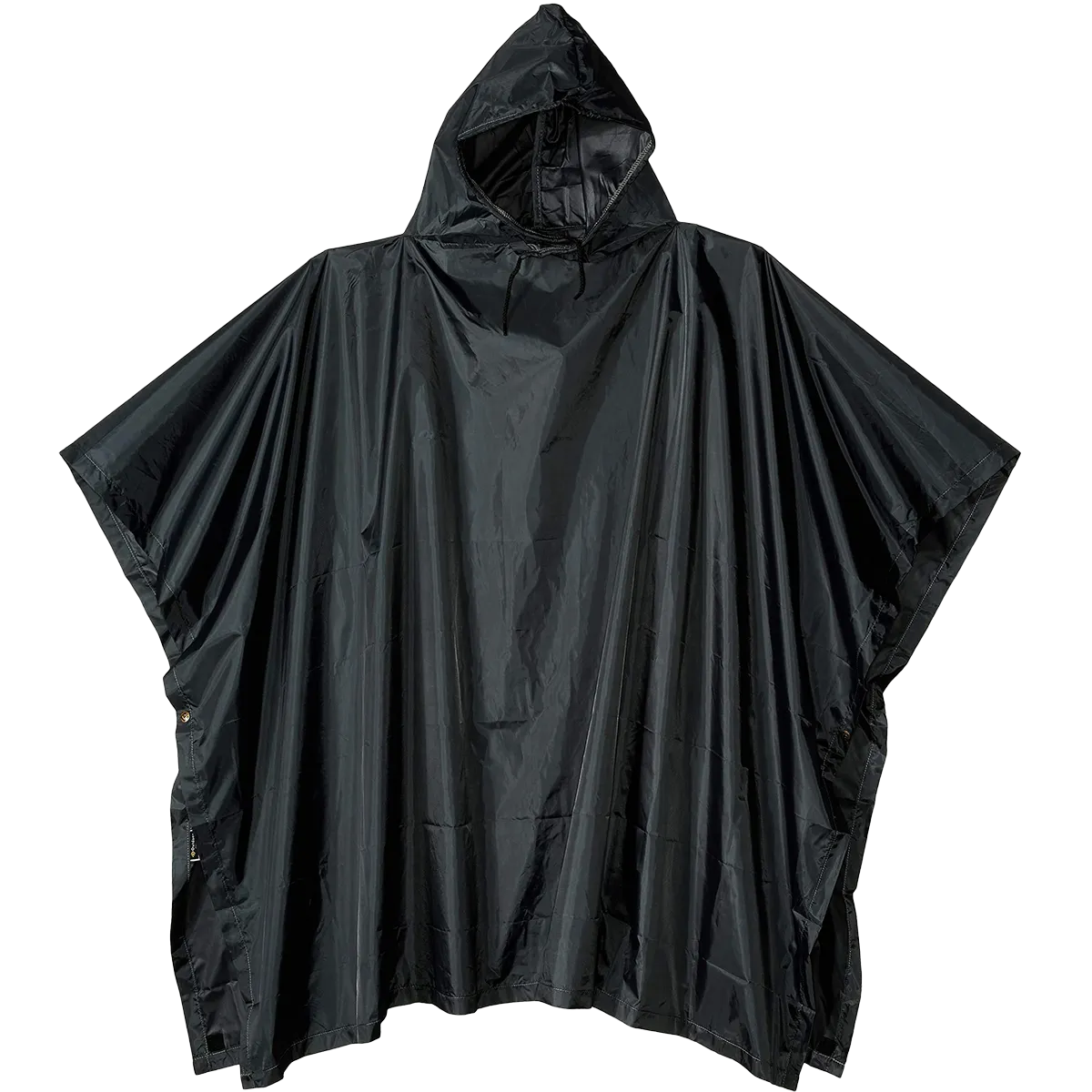 Adult Poncho - Graphite Organic Cotton Blend Adjustable drawstring