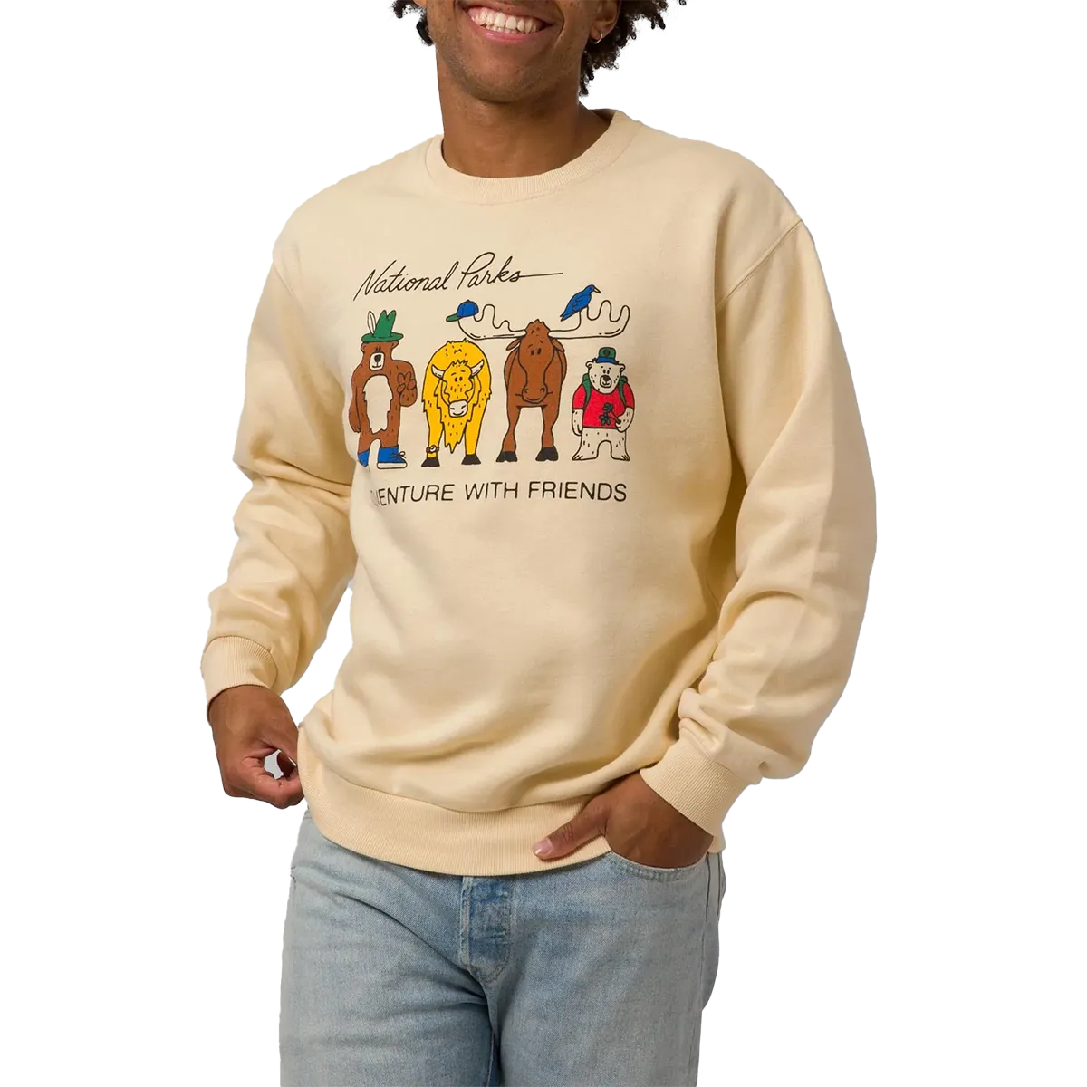 Casual Comfort Wear Adventure With Friends Crewneck