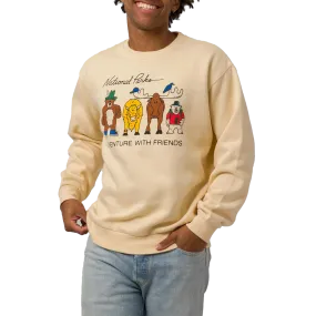 Layered Fashion Adventure With Friends Crewneck