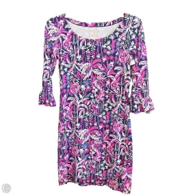Flattering Cut Polished Layer Dress Designer By Lilly Pulitzer In Floral Print, Size: Xxs