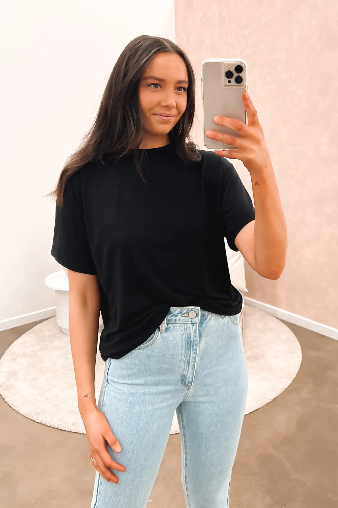 Harper Tee Black Lightweight Wear