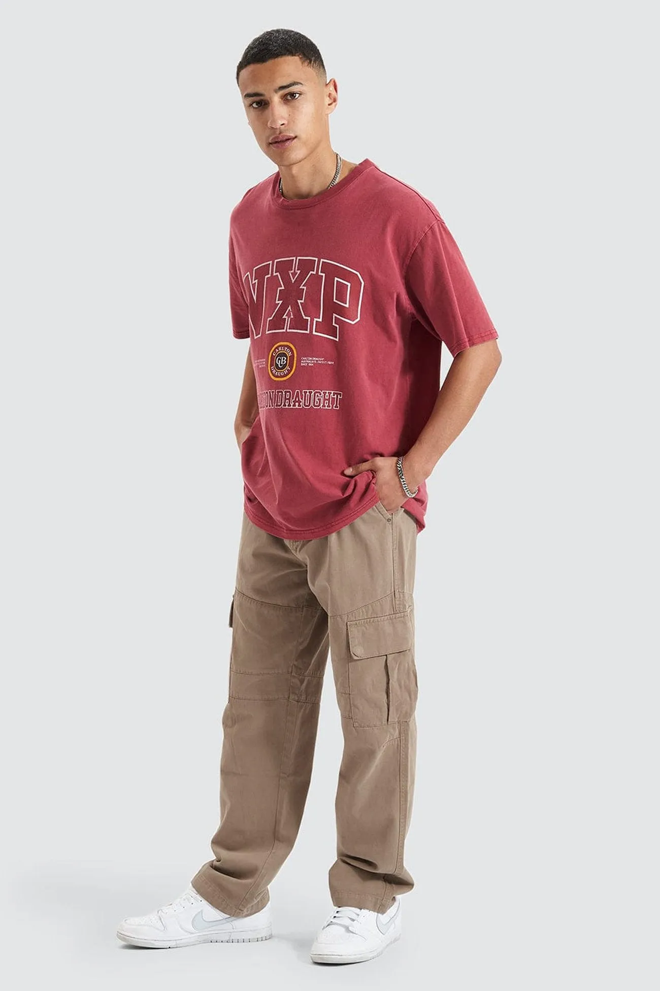 Breathable Fit Wear Lightweight Comfort Agnus Relaxed Box Fit Tee Pigment Maroon