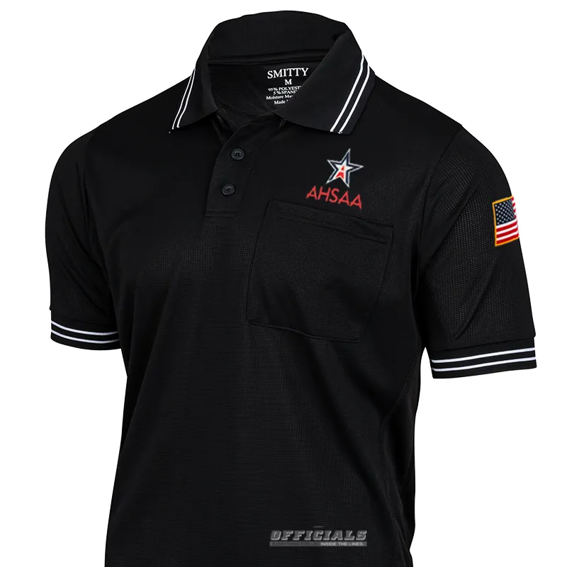 Stretch Material Chambray Fabric AHSAA Dye Sublimated Logo Umpire Shirts