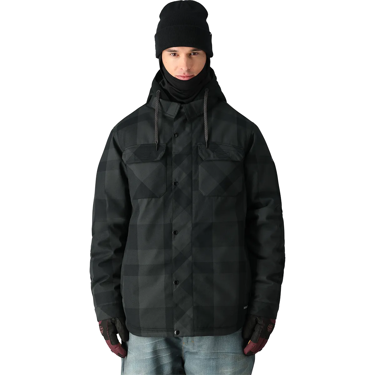 Stretch Paneling Friction Resistant Men's Woodland Jacket