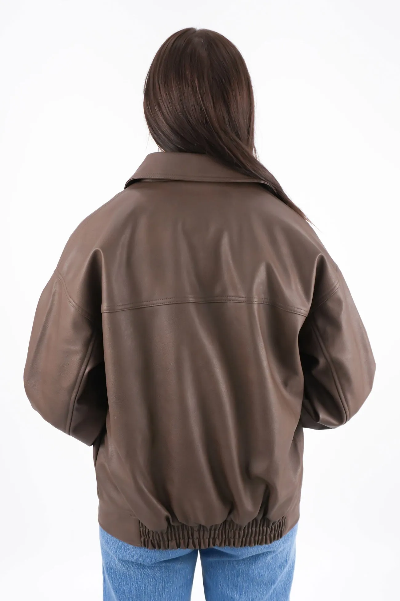 AdjustableCuffs Alba PU Bomber Brown