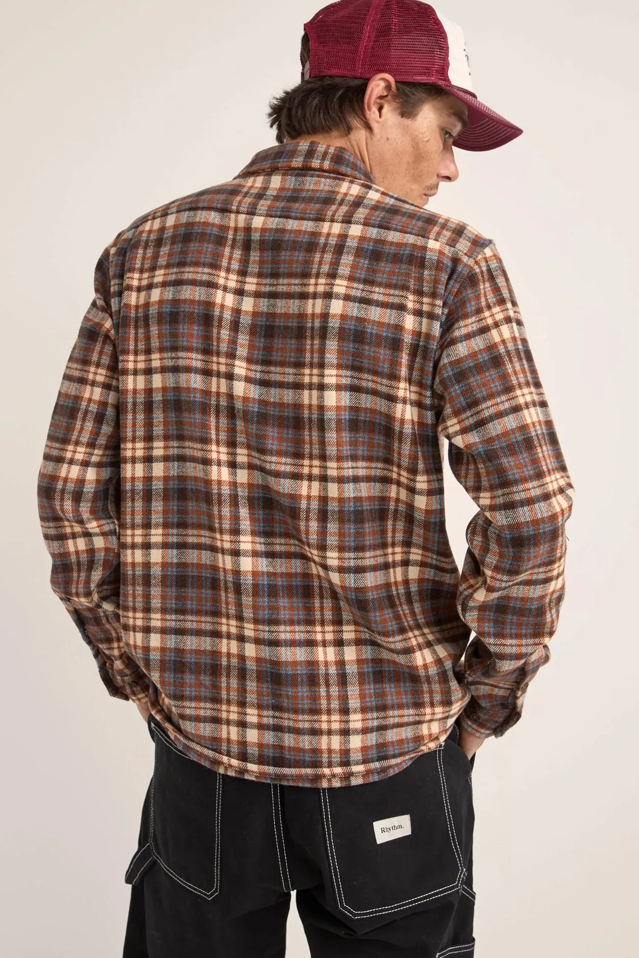 Anti Pill Technology Weekend Adventure Albert Check Long Sleeve Shirt Almond