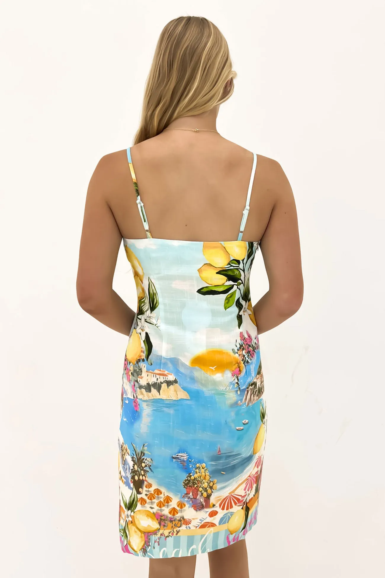 Aleron Mini Dress Lemoncello Cozy Silhouette Balanced Shape