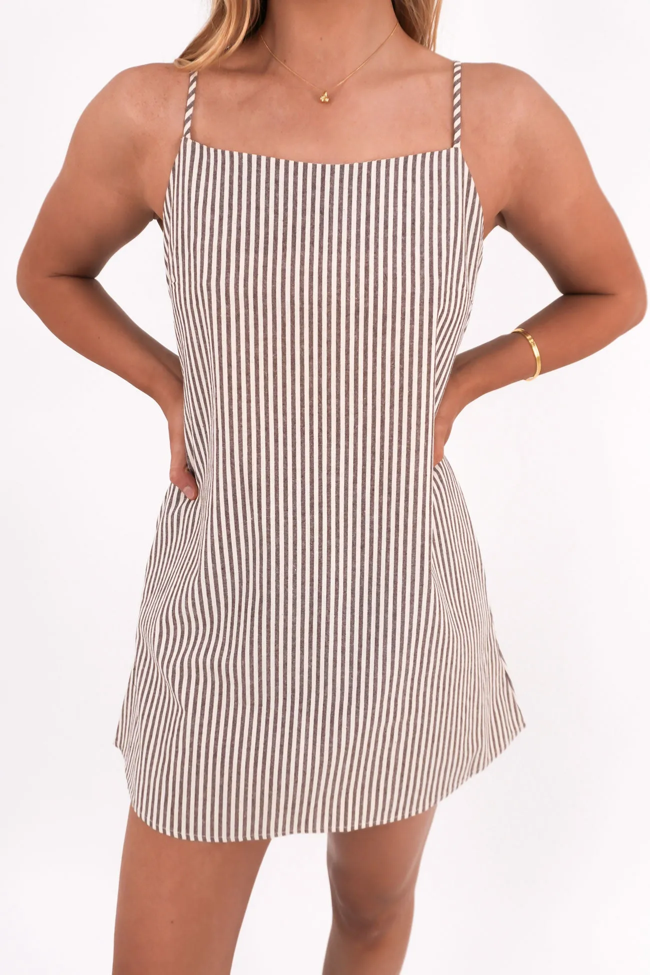 Cold-Shoulder Sunday Mini Dress Chocolate