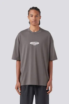 Comfy Apparel Stretchable Collar Band Radio Tee Washed Black