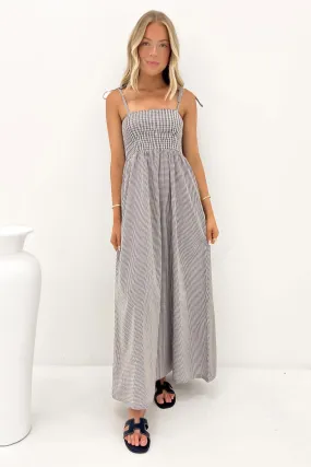 Party Perfect Gradient Shade Ada Maxi Dress Black Gingham