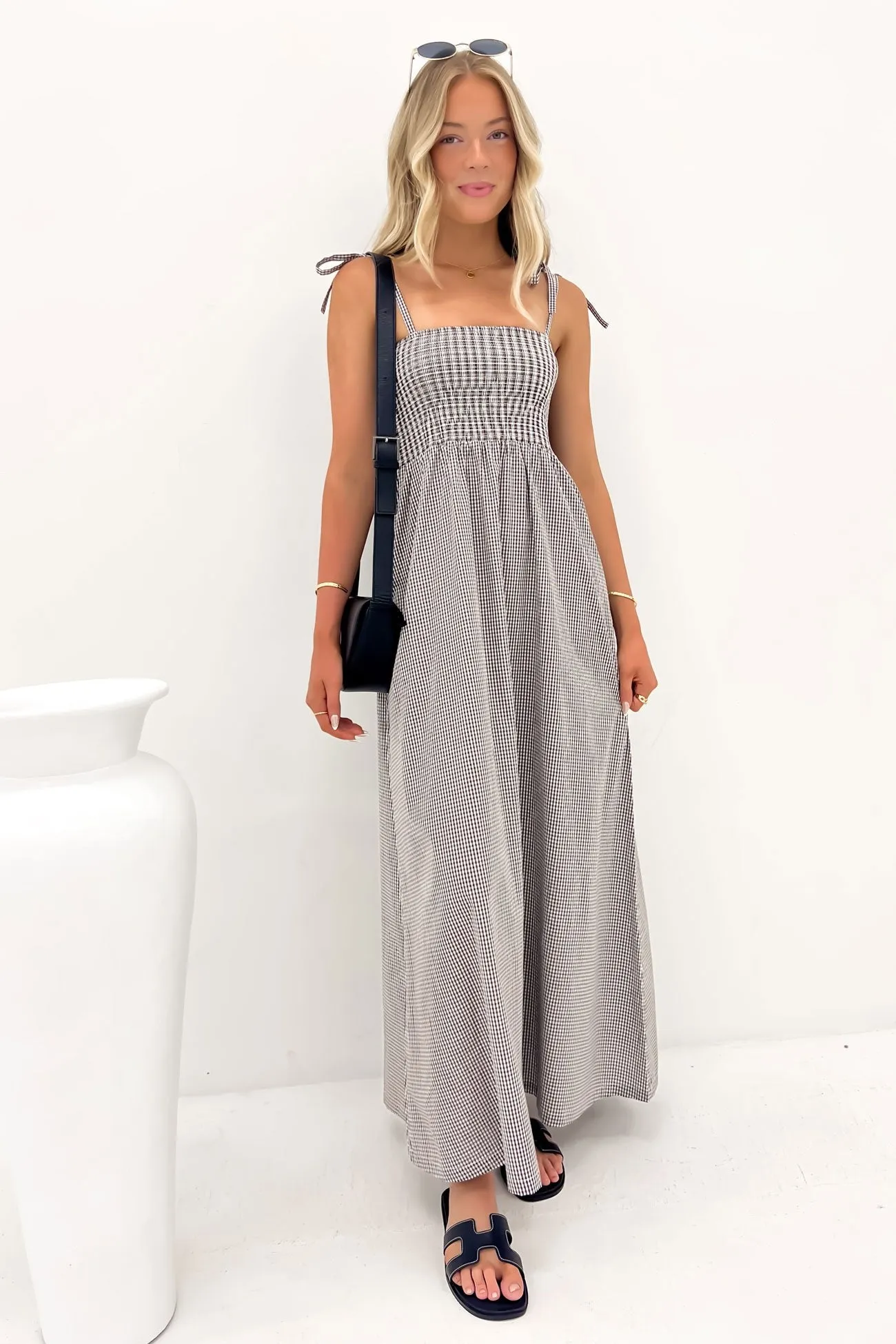 All Look Sophisticated Design Ada Maxi Dress Black Gingham